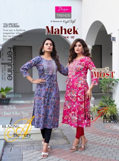 Mahek Vol.2 BY DIYA TRENDS DESIGNER KURTIS WHOLESALER IN INDIA